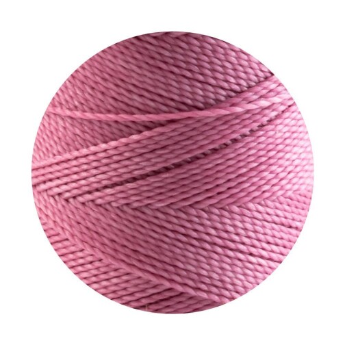 Linhasita® Filato di poliestere cerato Rosa antico Ø1mm 10m