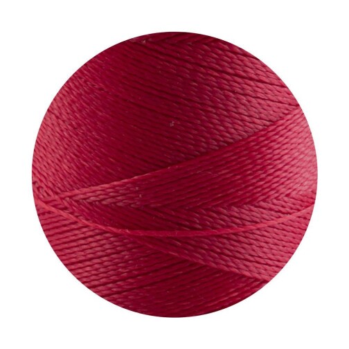 Linhasita® Filato di poliestere cerato Rosso ciliegia Ø0,5mm 10m