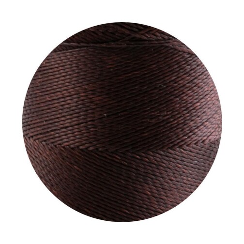 Linhasita® Fil Polyester Ciré Chocolat noir Ø0,5mm 10m