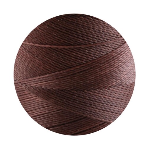 Linhasita® Fil Polyester Ciré Marron chocolate Ø0,5mm 10m