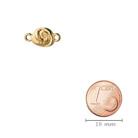 Zamac pendant/connector Sea slug gold 8.5x15.9mm 24K gold...