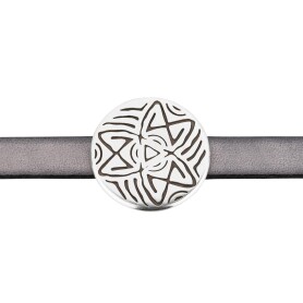 Perlina scorrevole Zamak Star Ethno Style argento antico...
