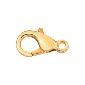 Lobster clasp Zinc 5x10mm gold 24K gold plated