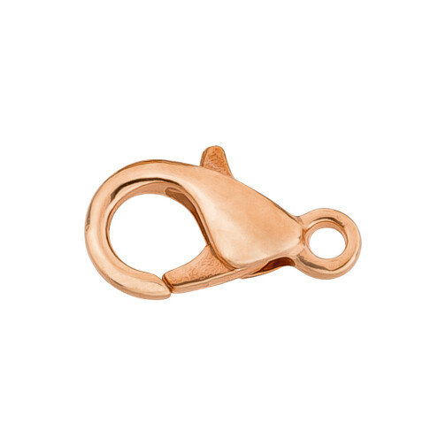 Karabijnslot zink 5x10mm roségoud 24K roséverguld