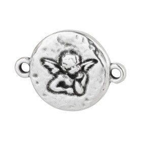 Zamac pendant/connector Angel motif antique silver...