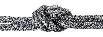 Sail rope / braided cord Jet Black White #107...