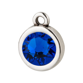 Pendant silver antique 10mm with Crystal stone in...