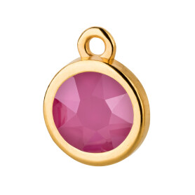 Pendant gold 10mm with Crystal stone in Crystal Peony...