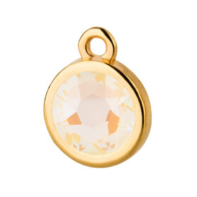 Pendant gold 10mm with Crystal stone in Crystal Light...