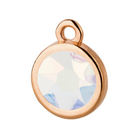 Pendant rose gold 10mm with Crystal stone in Crystal...