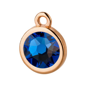 Pendentif or rose 10mm avec un pierre de cristal Sapphire...