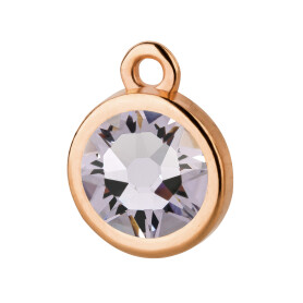 Pendant rose gold 10mm with Crystal stone in Smoky Mauve...