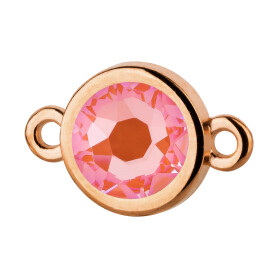 Connector rose gold 10mm with Crystal stone in Crystal...