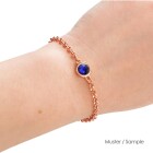 Connector rose gold 10mm with Crystal stone in Denim Blue 7mm 24K rose gold plated