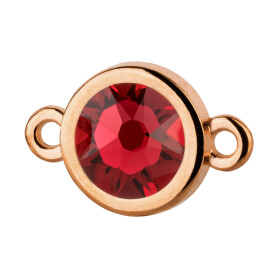 Connector rose gold 10mm with Crystal stone in Scarlet...