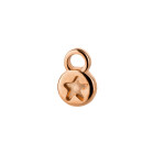 Mini-Pendant Round with Star rose gold 6mm 24K rose gold plated