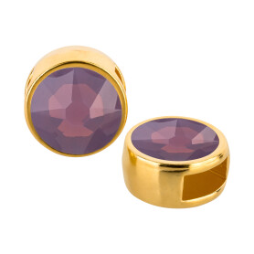 Slider gold 9mm (ID 5x2mm) with crystal stone in Slider...
