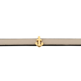 Zamak sliding bead anchor grip-it gold ID 5x2.5mm 24K gold-plated