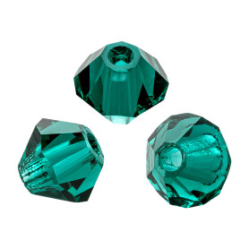 PRECIOSA Bicone (Rondelle Bead) Emerald 4mm