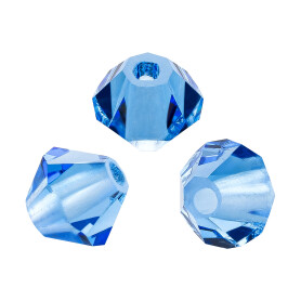 PRECIOSA Bicone (Rondelle Bead) Sapphire 4 mm