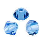 PRECIOSA Bicone (Rondelle Bead) Sapphire 4mm