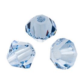 PRECIOSA Bicone (Rondelle Bead) Light Sapphire 4mm
