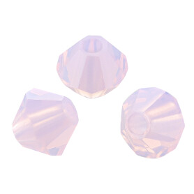 PRECIOSA Bicone (Rondelle Bead) Rose Opal 4 mm