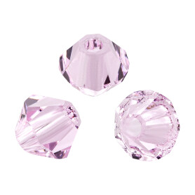 PRECIOSA Bicone (Rondelle Bead) Pink Sapphire 4mm
