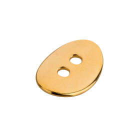 Zamak bouton de fermeture ovale or 14x7mm (ID 1,8mm) 24K doré}
