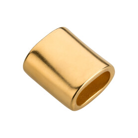 Intermediate piece/slider 15x14mm gold suitable for...