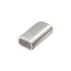 Intermediate piece 13x22mm antique silver suitable for ø5mm sail rope 999° silver-plated