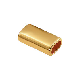 Pieza intermedia 13x22mm dorada apta para cuerda de vela ø5mm bañada en oro de 24K