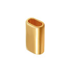 Pieza intermedia 13x22mm dorada apta para cuerda de vela ø5mm bañada en oro de 24K