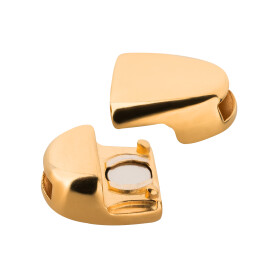 Zamak magnetic clasp gold 16x10mm (ID 5x2mm) 24K gold-plated