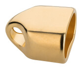 Double end cap 24x23mm gold suitable for ø5mm sail rope 24K gold-plated