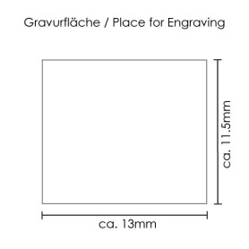 Sleutelhanger zeiltouw ø10mm uni eindkap zilver / gravure naar keuze motief