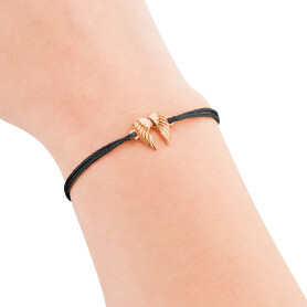 Textiel armband Engelenvleugels zilver, goud of...