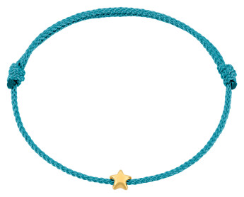 Textiel armband Kinderen ster zilver, goud of...