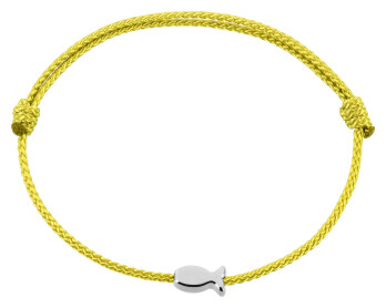 Pulsera textil Niños pescado plata, oro u oro rosa...